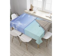 Прямоугольная скатерть JoyArty Океанский мостик из сатена tc_9174_120x145