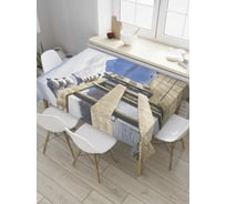 Прямоугольная скатерть JoyArty Пирс чаек из сатена tc_9165_120x145