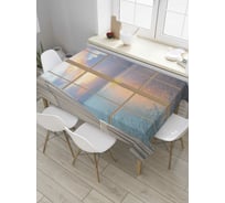 Прямоугольная скатерть JoyArty Мысли у окна из сатена tc_8483_120x145