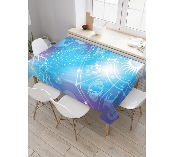Прямоугольная скатерть JoyArty Космический зодиак из сатена tc_18675_120x145 1