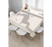 Прямоугольная скатерть JoyArty Клетчатый олень из сатена tc_5929_120x145
