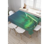 Прямоугольная скатерть JoyArty Крыша в снегу из сатена tc_29285_120x145