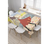 Прямоугольная скатерть JoyArty Осеннее настроение из сатена tc_78546_120x145