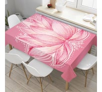 Прямоугольная скатерть JoyArty Лотос-символ гармонии из сатена tc_31969_120x145