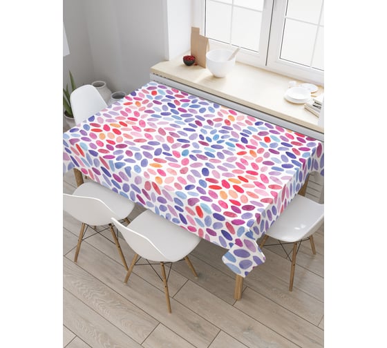 Прямоугольная скатерть JoyArty Лепесточная мозаика из сатена tc_23294_120x145 1