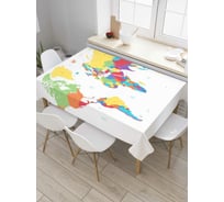 Прямоугольная скатерть JoyArty Красочные страны из сатена tc_7000_120x145