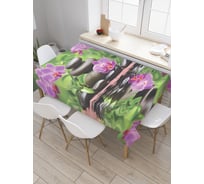 Прямоугольная скатерть JoyArty Красивые орхидеи из сатена tc_2398_120x145