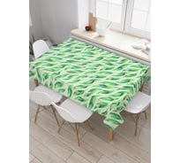 Прямоугольная скатерть JoyArty Лиственный узор из сатена tc_13303_120x145