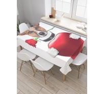Прямоугольная скатерть JoyArty Пес романтик из сатена tc_7273_120x145