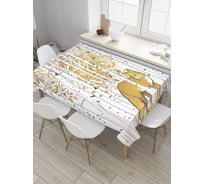 Прямоугольная скатерть JoyArty Лиса в роще из сатена tc_35768_120x145