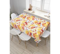 Прямоугольная скатерть JoyArty Осенняя рябина из сатена tc_38376_120x145