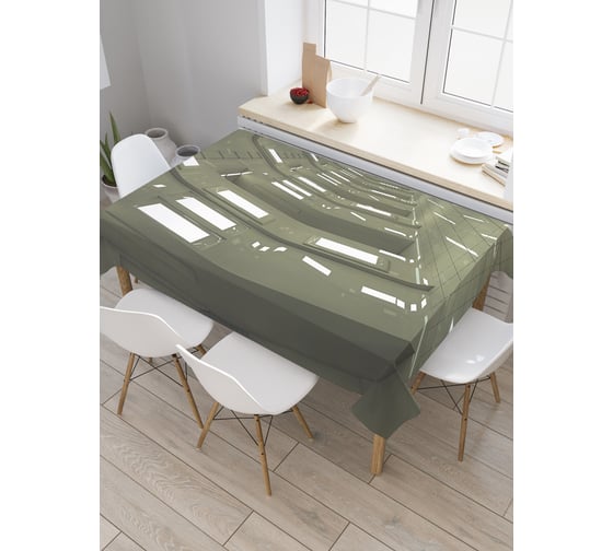 Прямоугольная скатерть JoyArty Космический коридор из сатена tc_21671_120x145 1