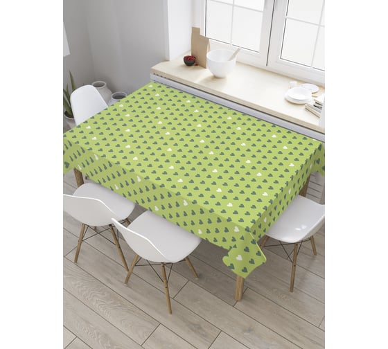 Прямоугольная скатерть JoyArty Маленькие сердечки из сатена tc_31712_120x145