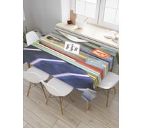 Прямоугольная скатерть JoyArty Папин день из сатена tc_6577_120x145