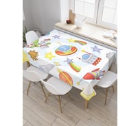 Прямоугольная скатерть JoyArty Космические краски из сатена tc_19584_120x145