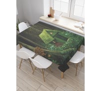 Прямоугольная скатерть JoyArty Одинокий дом из сатена tc_29695_120x145