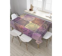 Прямоугольная скатерть JoyArty Орнамент в квадратах из сатена tc_27911_120x145