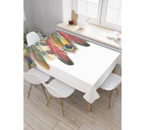 Прямоугольная скатерть JoyArty Перьевые ветки из сатена tc_20214_120x145