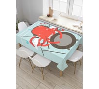 Прямоугольная скатерть JoyArty Осьминог барабанщик из сатена tc_5121_120x145