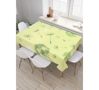 Прямоугольная скатерть JoyArty Одуванчики на ветру из сатена tc_381316_120x145