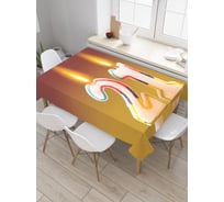 Прямоугольная скатерть JoyArty Огненные цифры из сатена tc_33166_120x145