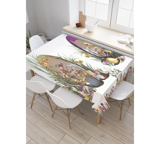 Прямоугольная скатерть JoyArty Маленькие волшебницы из сатена tc_2493_120x145 1