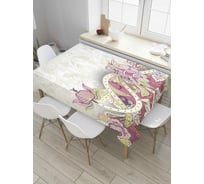 Прямоугольная скатерть JoyArty Летний сад из сатена tc_32913_120x145