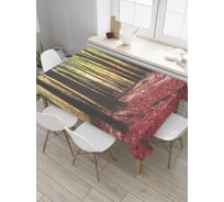 Прямоугольная скатерть JoyArty Осеннее тепло из сатена tc_9337_120x145