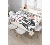 Прямоугольная скатерть JoyArty Мечта собаки из сатена tc_30823_120x145