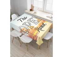 Прямоугольная скатерть JoyArty Открытая дорога из сатена tc_4287_120x145