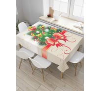 Прямоугольная скатерть JoyArty Новогодняя открытка из сатена tc_78067_120x145