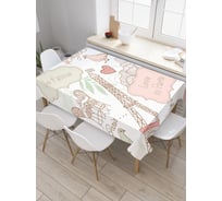 Прямоугольная скатерть JoyArty Парижские голуби из сатена tc_2906_120x145