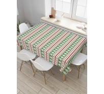Прямоугольная скатерть JoyArty Новогодние полосы из сатена tc_37156_120x145