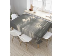 Прямоугольная скатерть JoyArty Облака на реке из сатена tc_6623_120x145