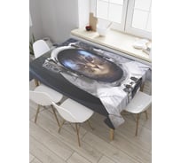 Прямоугольная скатерть JoyArty Кот на Марсе из сатена tc_33511_120x145