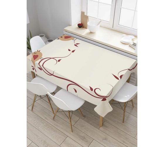 Прямоугольная скатерть JoyArty Культурные птицы из сатена tc_9734_120x145 1