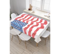 Прямоугольная скатерть JoyArty Пиксельный флаг Америки из сатена tc_27946_120x145
