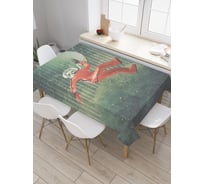 Прямоугольная скатерть JoyArty Ныряние в космос из сатена tc_23063_120x145