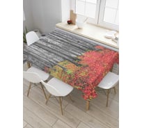 Прямоугольная скатерть JoyArty Осенний лес из сатена tc_4914_120x145