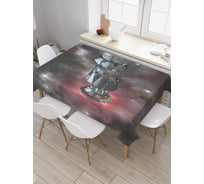Прямоугольная скатерть JoyArty Космическая станция из сатена tc_23711_120x145