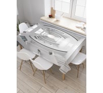 Прямоугольная скатерть JoyArty Космические аппартаменты из сатена tc_21658_120x145