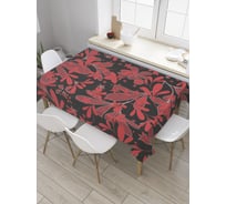 Прямоугольная скатерть JoyArty Красные стрекозы из сатена tc_33464_120x145