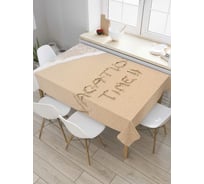 Прямоугольная скатерть JoyArty Отпуск на пляже из сатена tc_4622_120x145