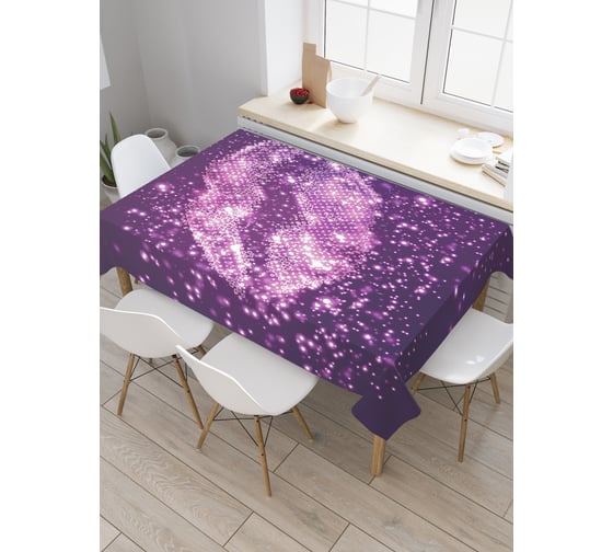Прямоугольная скатерть JoyArty Космический поцелуй из сатена tc_23751_120x145 1