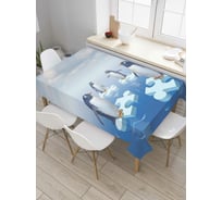 Прямоугольная скатерть JoyArty Ледяные пазлы из сатена tc_4272_120x145