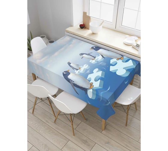Прямоугольная скатерть JoyArty Ледяные пазлы из сатена tc_4272_120x145 1