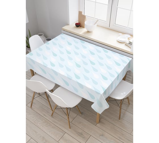 Прямоугольная скатерть JoyArty Незаметный дождь из сатена tc_33067_120x145 1