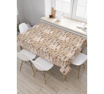 Прямоугольная скатерть JoyArty Кофе в ночи из сатена tc_29929_120x145