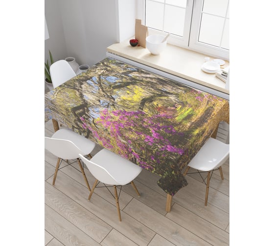 Прямоугольная скатерть JoyArty Лесная арка из сатена tc_20737_120x145 1