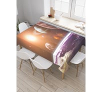 Прямоугольная скатерть JoyArty Космические планеты из сатена tc_21088_120x145